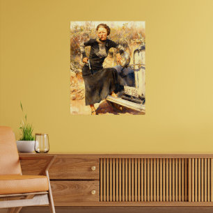 Poster Bonnie Parker Fumando Um Charuto 1933 Pintura AI