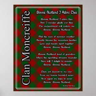Póster Bonnie Scotland I Adore Thea Moncreiffe Tartan