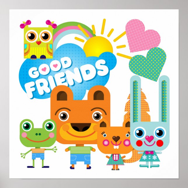 Poster Bons Amigos Animais (Frente)