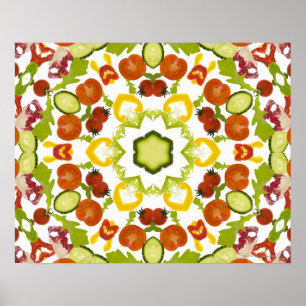 Póster Bons karmas e bem estar de uma dieta saudável