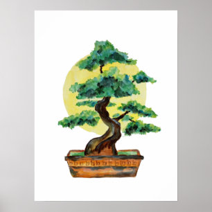 Poster Bonsai Tree Sunshine