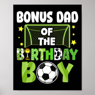Poster Bônus de Futebol Pai Aniversário Menino Festa Famí