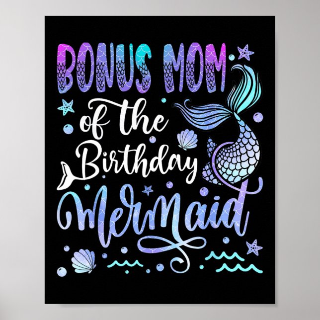 Poster Bonus Mãe Da Festa De Sereia De Aniversário (Frente)