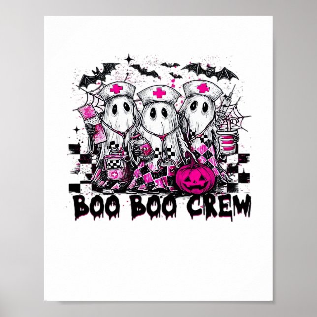 Poster Boo Boo Crew Halloween Enfermeira Clássica (Frente)