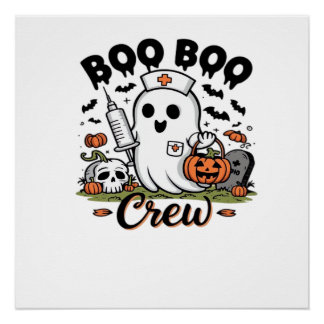 Póster Boo Boo Crew Nurse Ghost Classic T-Shirt