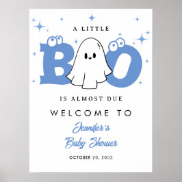Poster Boo Chá de fraldas de Halloween bem-vindo