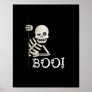 Poster Boo! Cute Escondendo Peekaboo Assustador Crianças 