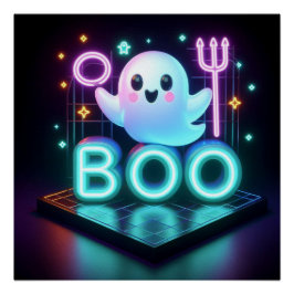 Póster BOO Doce Fantasma do Halloween