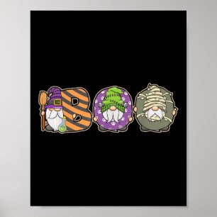 Poster Boo Gnomo Spooky Ghost Witches Figurino de Hallowe