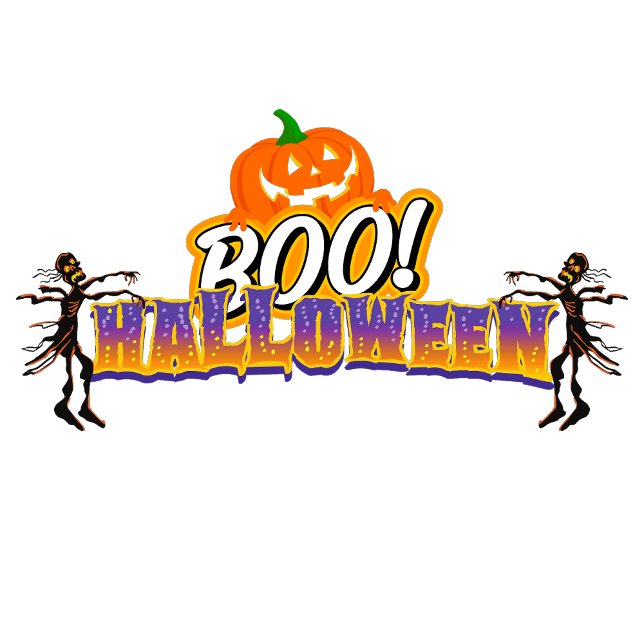Poster Boo-Halloween (Whispers from beyond echo in the haunted mansion.)