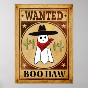 Poster Boo Haw! Oeste Vintage Retro Cowboy Ghost Queria