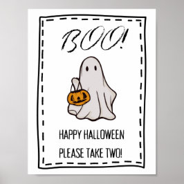 Poster Boo! Trick ou Treine o Sinal de Doces Por Favor To