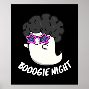 Poster Boogie Night Dia de as Bruxas engraçado Ghost Pun