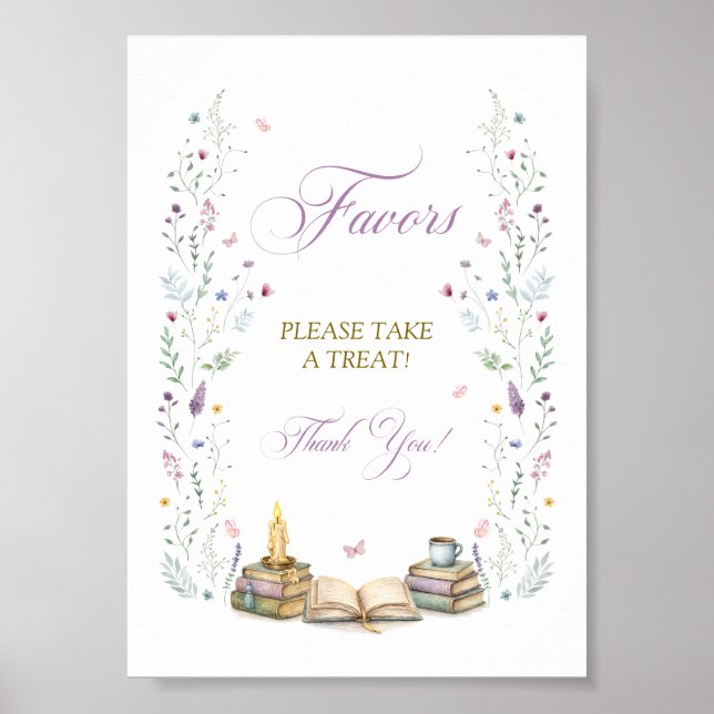 Poster Book Bridal Shower Favors (Frente)