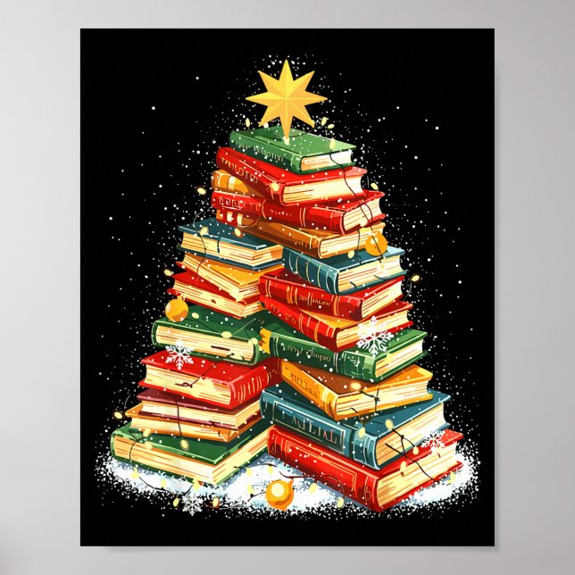 Poster Book Christmas Tree Reading  (Frente)