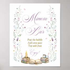 Poster Book Themed Bridal Shower Mimosa Bar