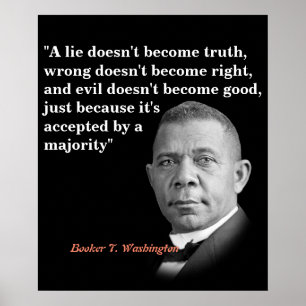 Poster Booker T. Citação De Washington Sobre A Verdade,