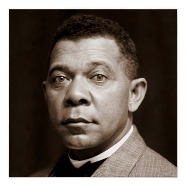 Póster Booker Washington: Educador Afro-Americano (Frente)