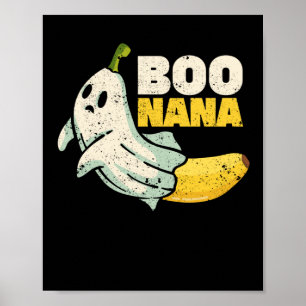 Poster Boonana Cute ghost Banana Halloween