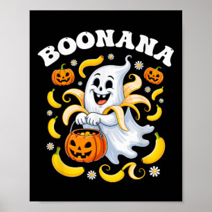 Poster Boonana Funny Ghost Banana Halloween