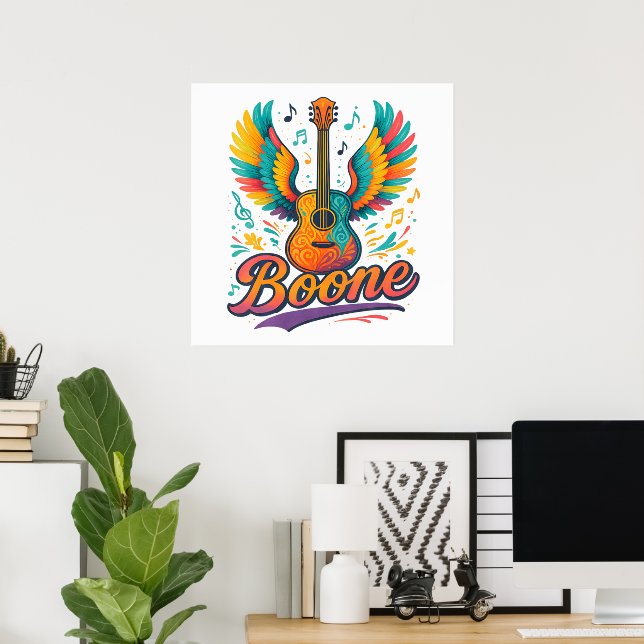 Poster Boone Guitar (Escritório em casa)