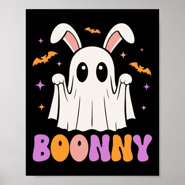 Poster Boonny Cute Bunny Ghost Halloween Men (Frente)