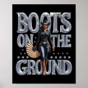 Poster Boot No Ground Linedance Western Cowgirl Boot
