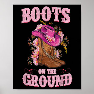 Poster Boot On Ground Boot Cowboy Western Cowgirl Li