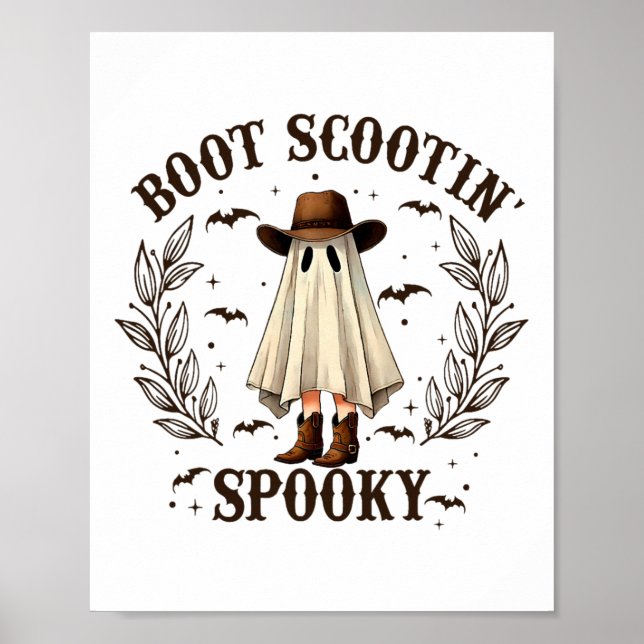 Poster Boot Scootin Spooky no Halloween Ocidental Ghost C (Frente)