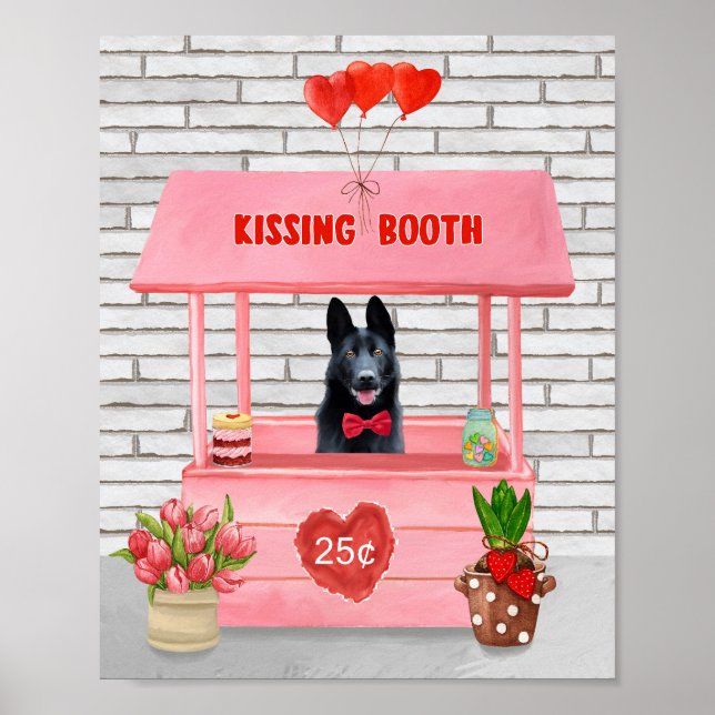 Poster Booth de Dia de os namorados do german shepherd (Frente)