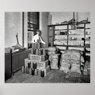 POSTER BOOTLEG BUST - JAIL EVIDENCE ROOM 1929