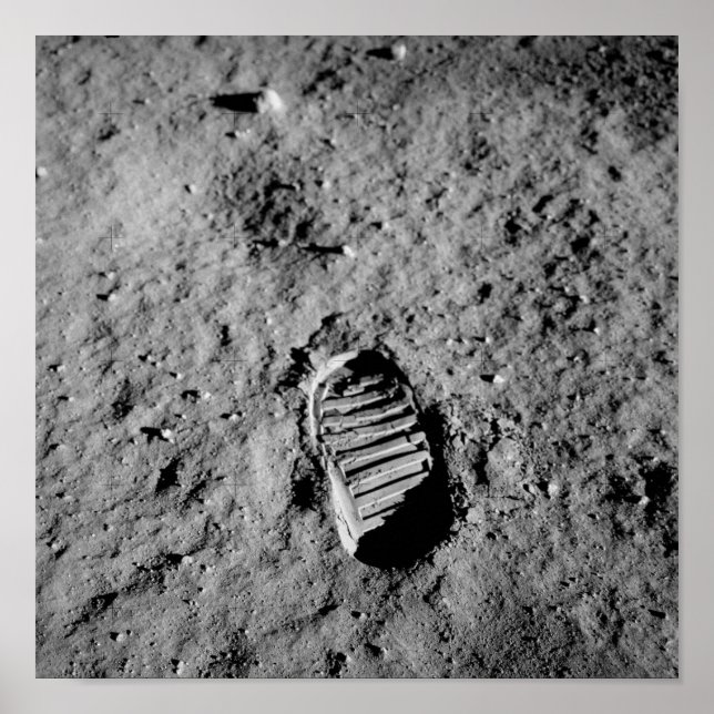 Poster Bootprint On The Moon - Apollo 11 - 1969 (Frente)