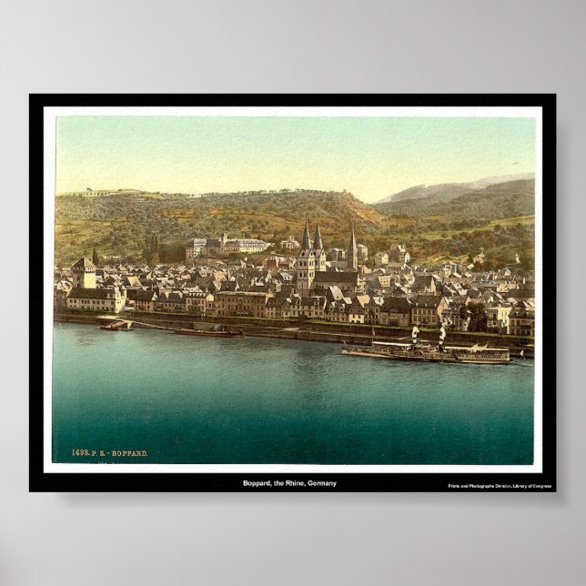 Póster Boppard, Reno, Alemanha (Frente)
