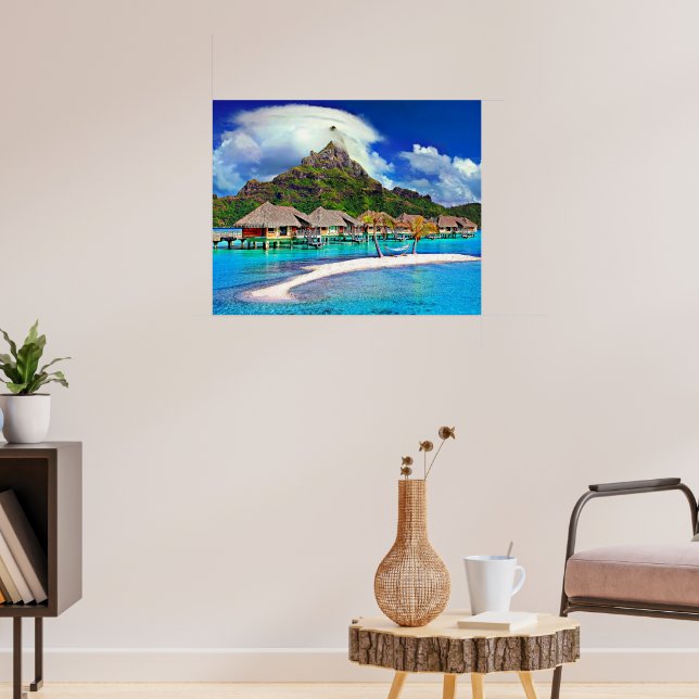 Poster Bora Bora Bora, Polinésia Francesa (Sala de Estar 3)