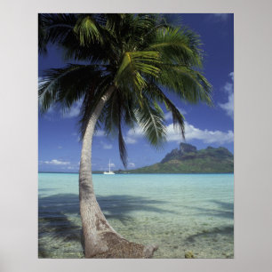 Poster Bora Bora, Polinésia Francesa Mt. Otemanu visto