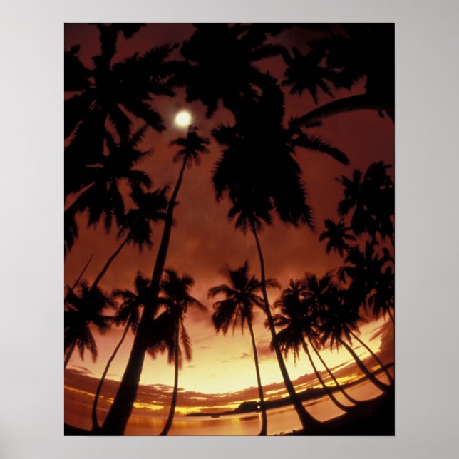 Poster Bora Bora, Polinésia Francesa, Sunset (Frente)