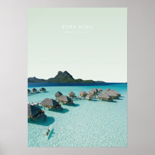 Poster Bora Bora, Polinésia Francesa Viagem Trabalho de 