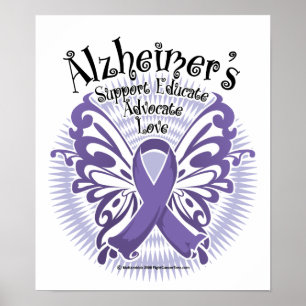 Póster Borboleta 3 da doença de Alzheimer