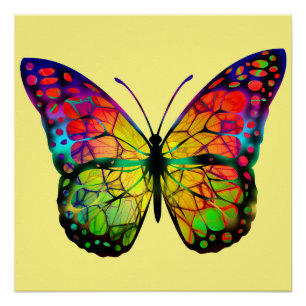 PÓSTER BORBOLETA ABSTRATA