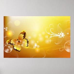 Póster Borboleta abstrata