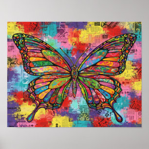 Poster Borboleta abstrato