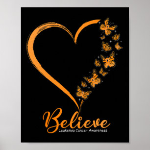 Poster Borboleta Acredita Na Consciência Da Leucemia Faix