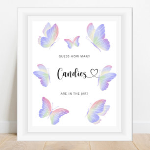 Poster Borboleta adivinha quantos doces