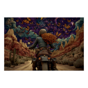 Póster Borboleta Ande Pela Paisagem do Sonho