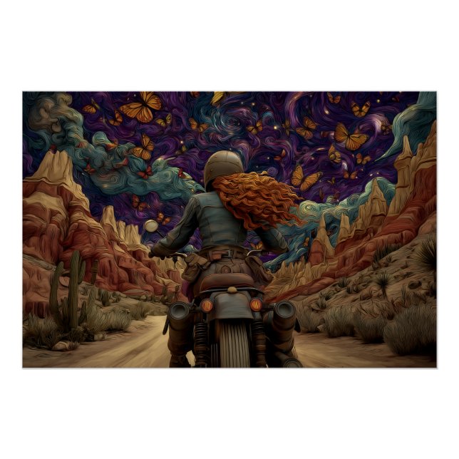 Póster Borboleta Ande Pela Paisagem do Sonho (Frente)