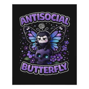 Póster Borboleta Antissocial