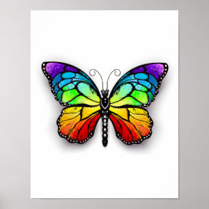 Poster Borboleta-arco-íris Monarca