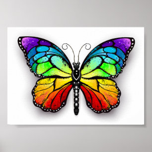 Poster Borboleta-arco-íris Monarca