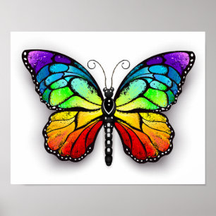 Poster Borboleta-arco-íris Monarca