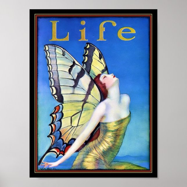 Poster Borboleta Art Deco (Frente)